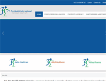 Tablet Screenshot of pro-healthint.com